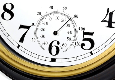 Foto 4 | Foto 4 | Reloj De Pared Smilemary Retro Con Termómetro Impermeable De 30 Cm - Venta Internacional.