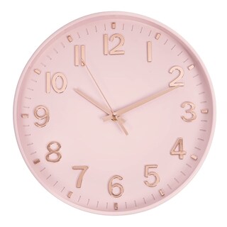 Foto 1 | Foto 1 | Reloj De Pared Hzdhclh Rosa De 30 Cm Funciona Con Pilas Silencioso No Hace Tictac - Venta Internacional.