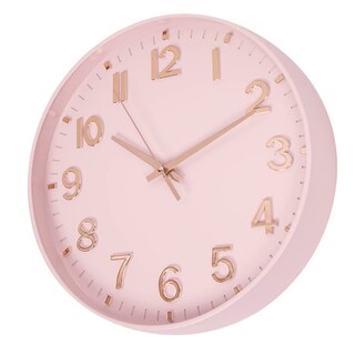 Foto 3 | Foto 3 | Reloj De Pared Hzdhclh Rosa De 30 Cm Funciona Con Pilas Silencioso No Hace Tictac - Venta Internacional.