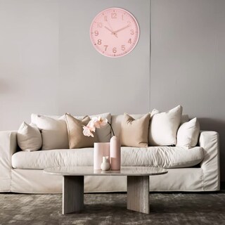 Foto 4 | Foto 4 | Reloj De Pared Hzdhclh Rosa De 30 Cm Funciona Con Pilas Silencioso No Hace Tictac - Venta Internacional.