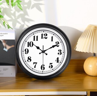 Foto 7 | Foto 7 | Reloj De Pared Zyzamay Retro De 30 Cm Fácil De Leer Sin Tictac Plateado - Venta Internacional.