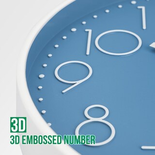 Foto 6 | Foto 6 | Reloj De Pared Bakbrand Cerulean 30 Cm No Hace Tictac Y Silencioso - Venta Internacional.