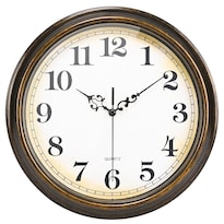 Reloj De Pared Yoiolclc Vintage Silencioso No Hace Tictac 30 Cm Color Bronce - Venta Internacional.
