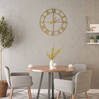 Foto 5 | Foto 5 | Reloj De Pared Leike Grande Moderno 18 Cm De Metal Dorado Rústico Y Silencioso - Venta Internacional.