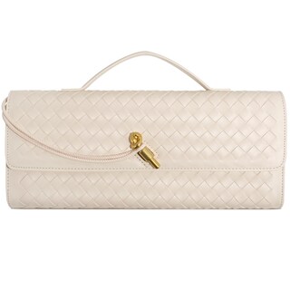 Foto 1 | Foto 1 | Monedero De Mano Newrogeng De Piel Tejida Para Mujer Color Blanco Crema - Venta Internacional.
