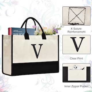 Foto 5 | Foto 5 | Bolsa Gassda Initial Canvas V-3pcs Para Mujer Con Monograma - Venta Internacional.