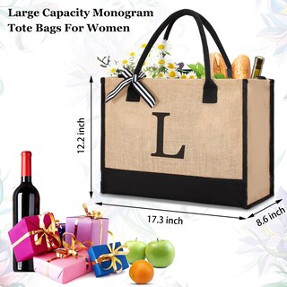 Foto 3 | Foto 3 | Bolsa De Lona Con La Inicial Gassda Para Regalos De Cumpleaños Para Mujer Juego De 2 Unidades - Venta Internacional.