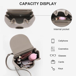 Foto 6 | Foto 6 | Bolso Bandolera Hicarry De Piel Sintética Con Asa Pequeña En La Parte Superior Para Mujer - Venta Internacional.