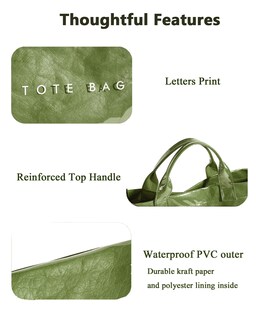 Foto 5 | Foto 5 | Bolso Bbiqi Para Mujer Bolso Grande De Pvc Con Estampado De Letras - Venta Internacional.