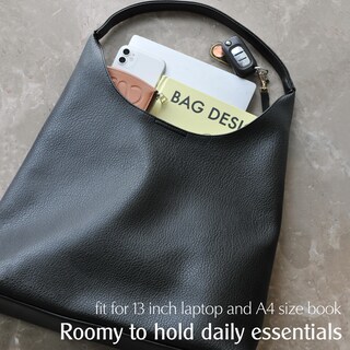 Foto 5 | Foto 5 | Bolso Hobo Hoxis De Cuero Vegano Suave Para Mujer (negro) - Venta Internacional.