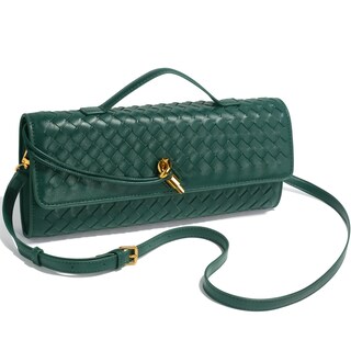 Foto 2 | Foto 2 | Monedero De Mano Newrogeng (piel Tejida) Para Mujer Color Verde - Venta Internacional.
