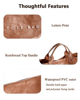 Foto 4 | Foto 4 | Bolso Bbiqi Para Mujer Bolso Grande De Pvc Con Estampado De Letras - Venta Internacional.