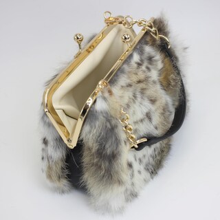 Foto 7 | Foto 7 | Bolso De Mano Fosrion Elegante Estampado De Leopardo Con Piel De Conejo Rex Para Mujer - Venta Internacional.