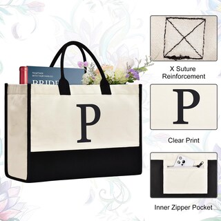 Foto 5 | Foto 5 | Bolsa De Lona Con Iniciales Gassda Para Mujer Con Bolsa De Maquillaje Y Monedero - Venta Internacional.
