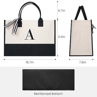 Foto 5 | Foto 5 | Bolsa Bagail Initial Canvas Para Mujer Regalo De Navidad - Venta Internacional.