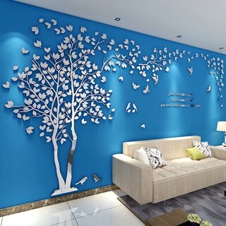 Foto 1 | Foto 1 | Adhesivos De Pared 3d Con Forma De Árbol Diseño De Árboles Y Pájaros - Venta Internacional.