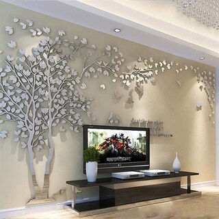 Foto 2 | Foto 2 | Adhesivos De Pared 3d Con Forma De Árbol  Diseño De Árboles Y Pájaros - Venta Internacional.