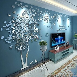 Foto 3 | Foto 3 | Adhesivos De Pared 3d Con Forma De Árbol  Diseño De Árboles Y Pájaros - Venta Internacional.