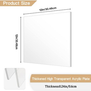 Foto 2 | Foto 2 | Lámina Acrílica Adtda De Plexiglás Transparente De 6 Mm De Grosor (4 Piezas) - Venta Internacional.