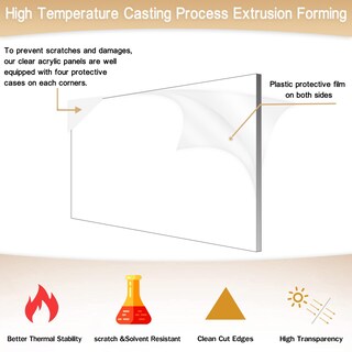 Foto 3 | Foto 3 | Lámina Acrílica Adtda De Plexiglás Transparente De 6 Mm De Grosor (4 Piezas) - Venta Internacional.