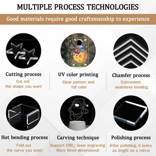 Foto 6 | Foto 6 | Lámina Acrílica Adtda De Plexiglás Transparente De 6 Mm De Grosor (4 Piezas) - Venta Internacional.