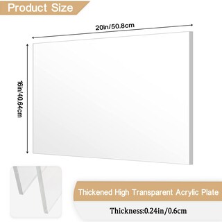 Foto 2 | Foto 2 | Lámina Acrílica Adtda De Plexiglás Transparente De 6 Mm De Grosor (40 X 50 Cm) - Venta Internacional.