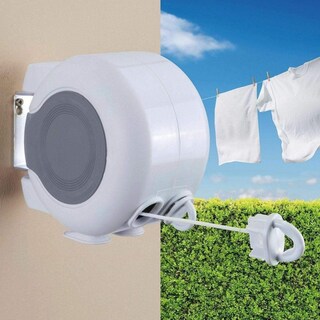 Foto 1 | Foto 1 | Tendedero Retráctil (abs  Pvc  13 M  Para Interiores Y Exteriores)  Color Gris - Venta Internacional.