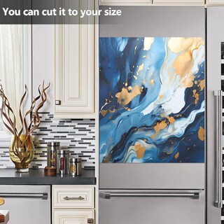 Foto 6 | Foto 6 | Funda Magnética Para Lavavajillas Jiponi Mármol Azul Dorado 58 X 66 Cm - Venta Internacional.