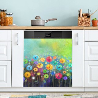 Foto 1 | Foto 1 | Funda Magnética Para Lavavajillas Jiponi Abstract Colorid Flowers - Venta Internacional.