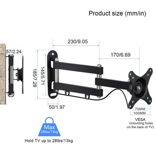 Foto 6 | Foto 6 | Soporte De Pared Para Tv Suptek Ma2720 Giratorio Inclinable De 15 A 32 Pulgadas - Venta Internacional.