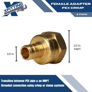 Foto 2 | Foto 2 | Adaptador Xfitting Pex De 1/2 Pulgada X 1/2 Pulgada Hembra Npt 25 Unidades - Venta Internacional.