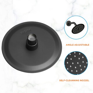 Foto 5 | Foto 5 | Set De Cabezal De Ducha Y Grifo Apromoom Negro Con Válvula De 6 Pulgadas - Venta Internacional.