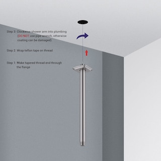 Foto 6 | Foto 6 | Extensión De Brazo De Ducha Trustmi 30 Cm De Acero Inoxidable Y Níquel Cepillado - Venta Internacional.