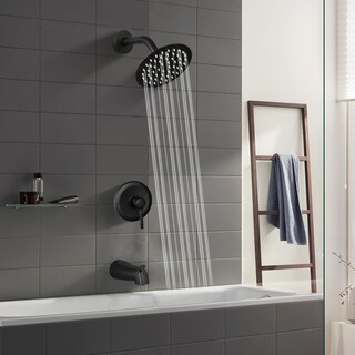 Foto 2 | Foto 2 | Juego De Grifos Para Bañera Con Cabezal De Ducha Tipo Lluvia De 15 Cm Negro Mate - Venta Internacional.