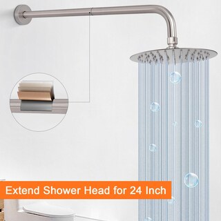 Foto 6 | Foto 6 | Brazo De Ducha Harjue 304 De Acero Inoxidable 60 Cm Níquel Cepillado - Venta Internacional.
