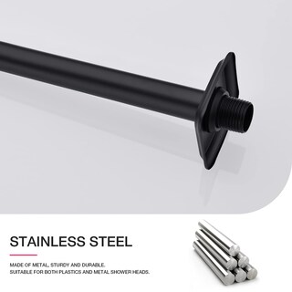 Foto 4 | Foto 4 | Extensión De Brazo De Ducha De 30 Cm Para Montaje En Techo Con Brida Color Negro Mate - Venta Internacional.