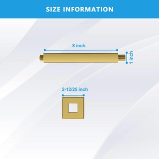 Foto 6 | Foto 6 | Brazo De Ducha Lordear Soporte De Techo Dorado De 20 Cm Con Brida - Venta Internacional.