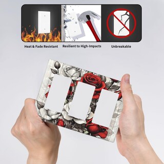 Foto 6 | Foto 6 | Fundas Decorativas Para Enchufes Yamxbfa Rústicas Rosas Rojas - Venta Internacional.