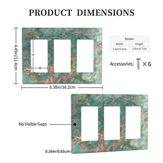 Foto 5 | Foto 5 | Fundas Decorativas Para Enchufes Yamxbfa Turquesa Emperors Green - Venta Internacional.