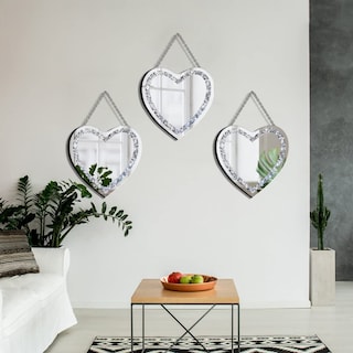 Foto 5 | Foto 5 | Espejo Dmdfirst Crystal Crush Diamond Heart 30x30 Cm - Venta Internacional.