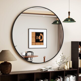 Foto 1 | Foto 1 | Espejo Vetrovue Negro Redondo De 50 Cm Para Baño Montado En La Pared - Venta Internacional.