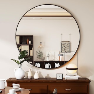 Foto 7 | Foto 7 | Espejo Vetrovue Negro Redondo De 50 Cm Para Baño Montado En La Pared - Venta Internacional.