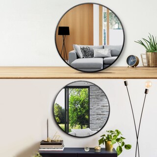 Foto 3 | Foto 3 | Soporte De Pared Mirror Itrue Redondo Pequeño 30 Cm Con Marco De Metal Negro - Venta Internacional.
