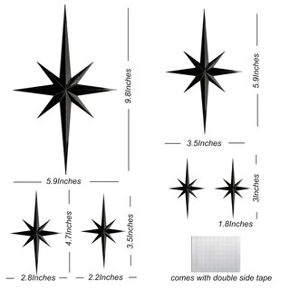 Foto 2 | Foto 2 | Escultura De Pared Stylor Con Forma De Estrella 3d Moderna De Mediados De Siglo Juego De 6 - Venta Internacional.