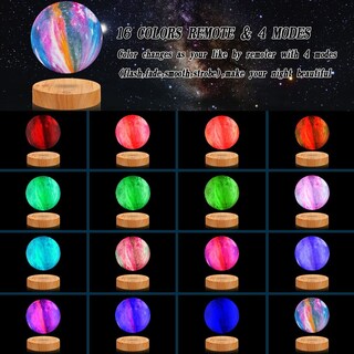 Foto 2 | Foto 2 | Lámpara Levitating Moon Vgazer De 15 Cm 16 Colores Con Mando A Distancia - Venta Internacional.