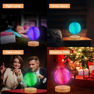 Foto 3 | Foto 3 | Lámpara Levitating Moon Vgazer De 15 Cm 16 Colores Con Mando A Distancia - Venta Internacional.