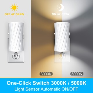 Foto 2 | Foto 2 | Luz Nocturna Wskvezza Led Plug-in 3000 K/5000 K Del Anochecer Al Amanecer Paquete De 2 - Venta Internacional.