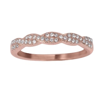 Foto 2 | Foto 2 | Anillo De Compromiso Luckyly Aura Baño De Oro Rosa 18k Acero Inoxidable Y Zirconia Cúbica Anillo Para Mujer De Promesa