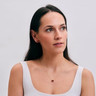 Foto 5 | Foto 5 | Juego De Joyería Luckyly Nadia Con Baño Oro 14k De Corazón Con Piedras Naturales Set Collar Y Aretes Acero Inoxidable