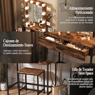 Foto 5 | Foto 5 | Tocador con Luces Gomyhome Vintage